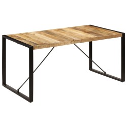 Table à manger 160x80x75 cm bois de manguier massif 