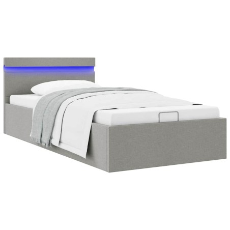 Cadre de lit à rangement hydraulique sans matelas 100x200 cm 
