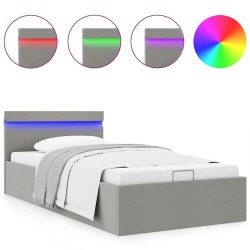 Cadre de lit à rangement hydraulique sans matelas 100x200 cm 