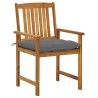 Chaises de jardin avec coussins lot de 4 Bois d'acacia massif 