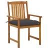 Chaises de jardin avec coussins lot de 4 Bois d'acacia massif 