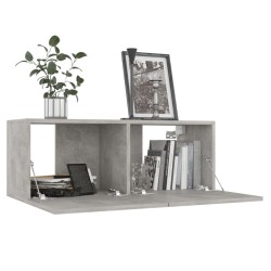Ensemble de meubles TV 8 pcs Gris béton Bois d'ingénierie 