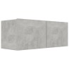 Ensemble de meubles TV 8 pcs Gris béton Bois d'ingénierie 