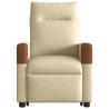 Fauteuil inclinable électrique crème tissu 