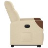 Fauteuil inclinable électrique crème tissu 