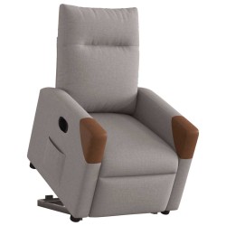 Fauteuil inclinable électrique taupe tissu 