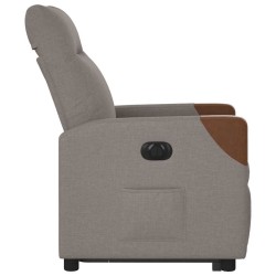 Fauteuil inclinable électrique taupe tissu 