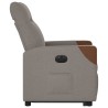 Fauteuil inclinable électrique taupe tissu 