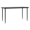 Ensemble à manger de jardin 5 pcs noir textilène et acier 