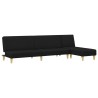 Ensemble de canapés 2 pcs noir tissu 