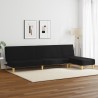 Ensemble de canapés 2 pcs noir tissu 