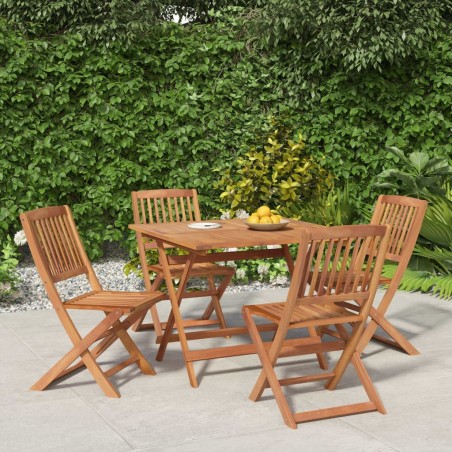 Ensemble à manger de jardin 5 pcs Bois d'acacia solide 