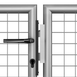 Porte de jardin Acier galvanisé 306x150 cm Argenté 