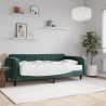 Lit de jour avec matelas vert foncé 100x200 cm velours 