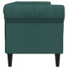 Canapé Chesterfield 3 places vert foncé tissu 