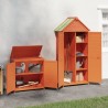 Ensemble de remise à outils de jardin 2 pcs marron pin massif 