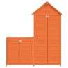 Ensemble de remise à outils de jardin 2 pcs marron pin massif 