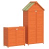 Ensemble de remise à outils de jardin 2 pcs marron pin massif 