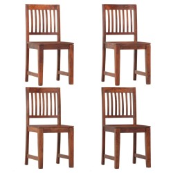 Chaises à manger lot de 4 bois solide de manguier 