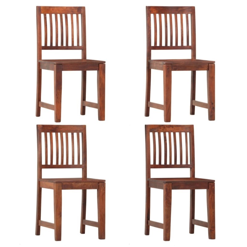 Chaises à manger lot de 4 bois solide de manguier Chaises à manger lot de 4 bois solide de manguier
