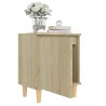 Table de chevet avec pieds en bois Chêne sonoma 40x30x50 cm 