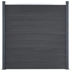 Ensemble de panneaux de clôture gris 180x186 cm WPC 
