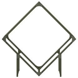 Portant de bois chauffage vert olive 80x25x80 cm 