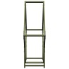 Portant de bois chauffage vert olive 80x25x80 cm 