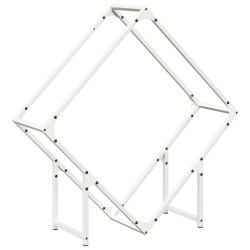 Portant de bois chauffage blanc 80x25x80 cm 