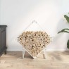Portant de bois chauffage blanc 80x25x80 cm 