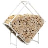 Portant de bois chauffage blanc 80x25x80 cm 