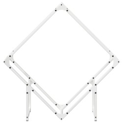 Portant de bois chauffage blanc 80x25x80 cm 