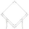 Portant de bois chauffage blanc 80x25x80 cm 