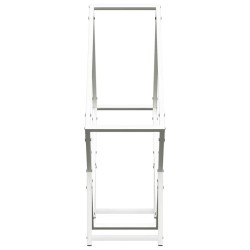 Portant de bois chauffage blanc 80x25x80 cm 