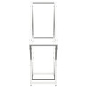 Portant de bois chauffage blanc 80x25x80 cm 