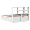 Cadre de lit sans matelas blanc 150x200 cm bois de pin massif 