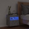 Meuble TV mural avec lumières LED gris béton 40x30x40 cm 