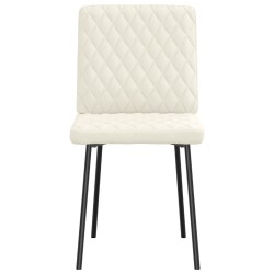 Chaises à manger lot de 6 crème velours 