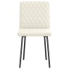 Chaises à manger lot de 6 crème velours 