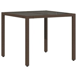 Ensemble de bistro de jardin 3 pcs coussins marron poly rotin 