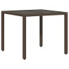 Ensemble de bistro de jardin 3 pcs coussins marron poly rotin 