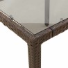 Ensemble de bistro de jardin 3 pcs coussins marron poly rotin 