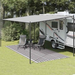 Tapis de tente 250x550 cm Anthracite et blanc 