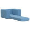 Canapé-lit pour enfants Bleu Peluche douce 