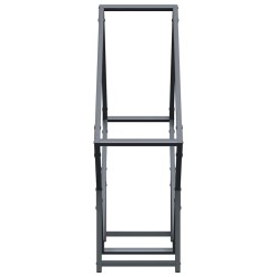 Portant de bois chauffage anthracite 80x25x80 cm 