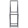 Portant de bois chauffage anthracite 80x25x80 cm 