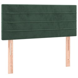Sommier à lattes de lit et matelas Vert foncé 80x200 cm Velours 