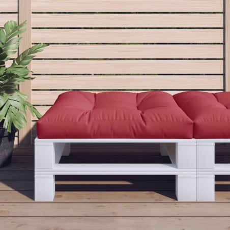 Coussin de palette rouge bordeaux 80x80x12 cm tissu 
