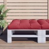 Coussin de palette rouge bordeaux 80x80x12 cm tissu 