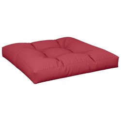 Coussin de palette rouge bordeaux 80x80x12 cm tissu 